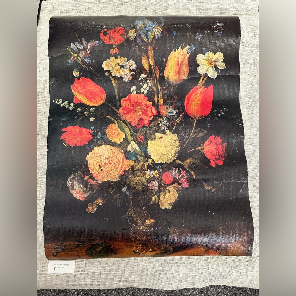 Museum Art Print Label - Jan Brueghel 'Florero’ Madrid Museo Del Prado Silex